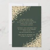 Masquerade diamant luxe goud, zoet 16 Invitati Kaart (Achterkant)