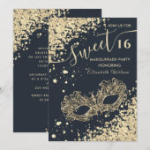 Masquerade diamant luxe goud, zoet 16 kaart (Voorkant / Achterkant)