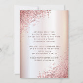 Masquerade diamant luxe Quinceañera roos gold Kaart (Achterkant)