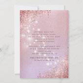 Masquerade diamant luxe Quinceañera roos gold Kaart (Achterkant)