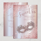 Masquerade diamant luxe roos goud, zoet 16 kaart (Voorkant / Achterkant)