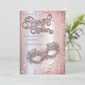 Masquerade diamant luxe roos goud, zoet 16 kaart (Staand voorkant)