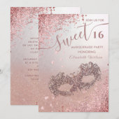 Masquerade diamant luxe roos goud, zoet 16 kaart (Voorkant / Achterkant)