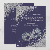 Masquerade diamantluxe Quinceañera violet Kaart (Voorkant / Achterkant)