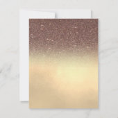 Masquerade Diamonds Glitter Gold Sweet 16 Kaart (Achterkant)