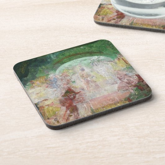 Masquerade door James Ensor (1889) Bier Onderzetter (Linkerzijde)