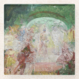 Masquerade door James Ensor (1889) Glazen Onderzetter