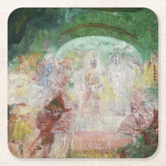 Masquerade door James Ensor (1889) Kartonnen Onderzetters (Voorkant)