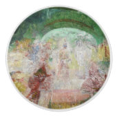 Masquerade door James Ensor (1889) Keramische Knop (Voorkant)