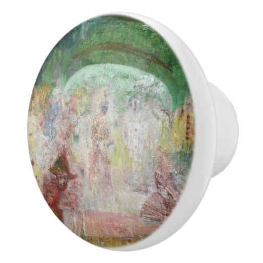 Masquerade door James Ensor (1889) Keramische Knop (Rechts)