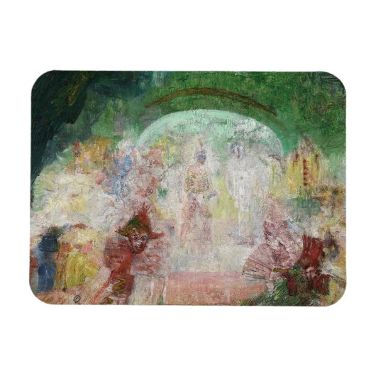 Masquerade door James Ensor (1889) Magneet (Horizontaal)