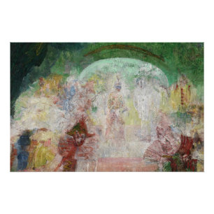 Masquerade door James Ensor (1889) Perfect Poster