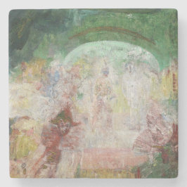 Masquerade door James Ensor (1889) Stenen Onderzetter