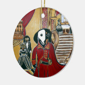 MASQUERADE DOXIE KERAMISCH ORNAMENT (Links)