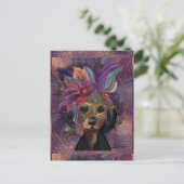 MASQUERADE DOXIE KUNST BRIEFKAART (Staand voorkant)