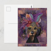 MASQUERADE DOXIE KUNST BRIEFKAART (Voorkant / Achterkant)