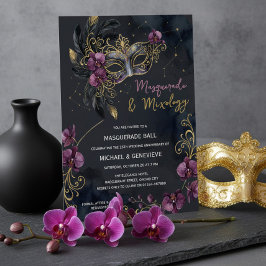 Masquerade en Mixology Halloween Cocktailparty Kaart