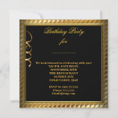 Masquerade Fabulous 50 Gold Black Birthday Party Kaart (Achterkant)