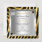 Masquerade Fabulous 50 Zebra Gold Silver Black 2 Kaart (Achterkant)