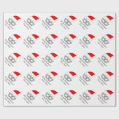 Masquerade feestmasker met kerstmuts cadeaupapier (Vlak)