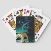 Masquerade Flourish Verdigris turquoise | goud Speelkaarten (Achterkant)