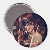 Masquerade Foto Sweet 16 Verjaardag Magneet (Voorkant / Achterkant)