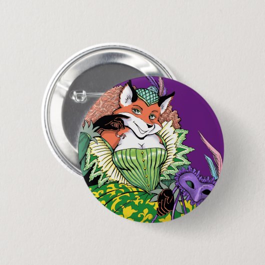 Masquerade Fox Button (Voorkant /achterkant)
