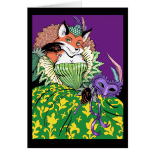 Masquerade Fox Card