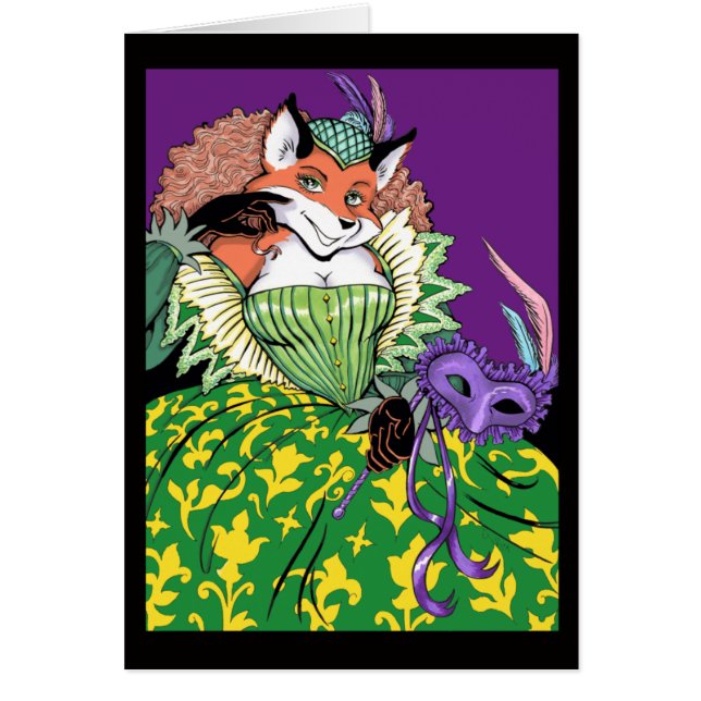 Masquerade Fox Card (Voorkant)