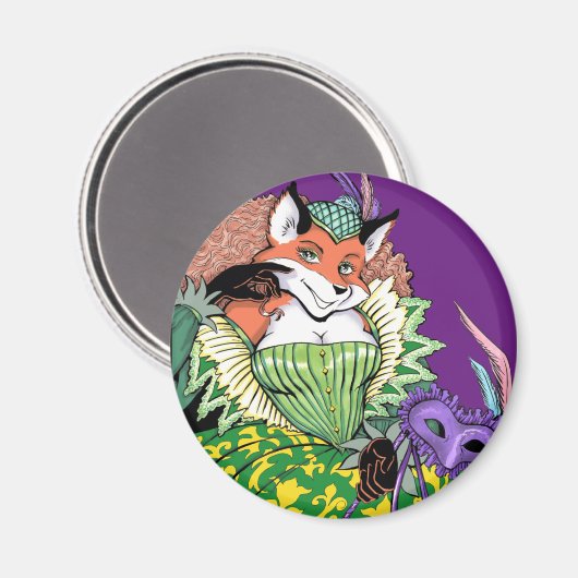 Masquerade Fox Magnet (Voorkant / Achterkant)