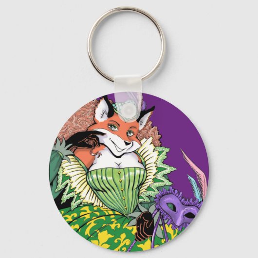 Masquerade Fox Sleutelhanger (Voorkant)
