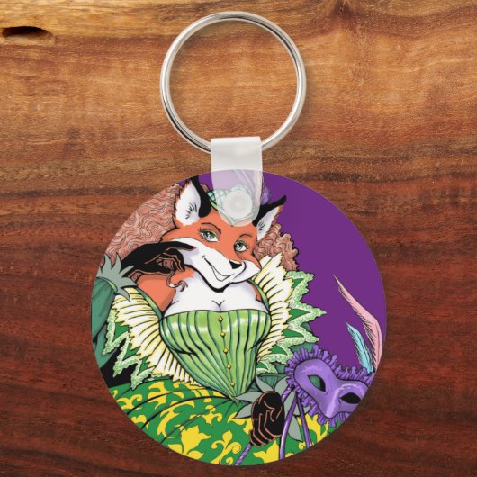 Masquerade Fox Sleutelhanger (Voorkant)