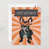 MASQUERADE FRENCH BULLDOG HALLOWEEN Briefkaart (Voorkant / Achterkant)