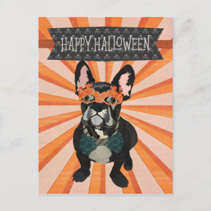 MASQUERADE FRENCH BULLDOG HALLOWEEN Briefkaart