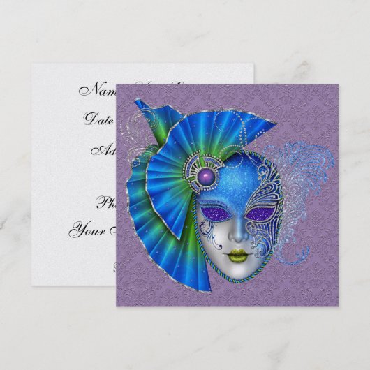 Masquerade - Gala Event - SRF Kaart (Voorkant / Achterkant)