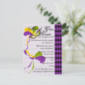 Masquerade Gala Kaart (Staand voorkant)