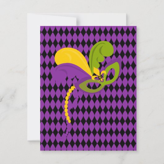 Masquerade Gala Kaart (Achterkant)