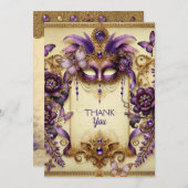 Masquerade Garden Romance | BellaVille Bridal Kaart (Voorkant / Achterkant)