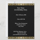 Masquerade Gold Black Hot Glamor Birthday Party Kaart (Achterkant)