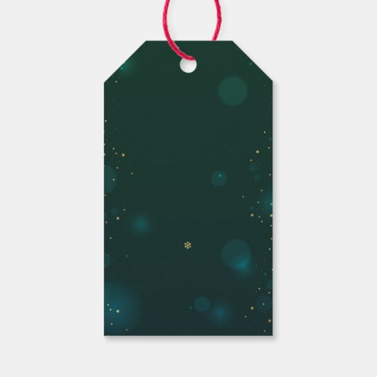 Masquerade Gold Diamonds Green Sweet 16 Cadeaulabel (Achterkant)