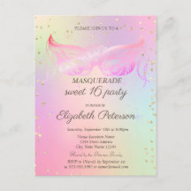 Masquerade Gold Diamonds Holographic Sweet 16