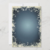 Masquerade, Gold Mask Snowflakes Quinceañera Kaart (Achterkant)