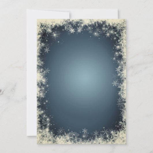 Masquerade, Gold Mask Snowflakes Quinceañera Kaart (Achterkant)