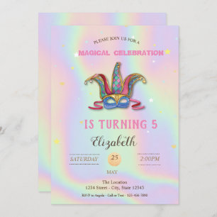 Masquerade Holographic Birthday Kaart