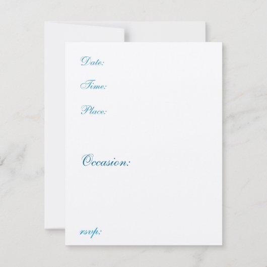 Masquerade in Blauwgroen Opslaan Datum Save The Date (Achterkant)