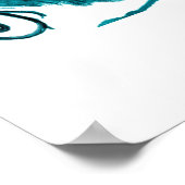 Masquerade in het Blauwgroen Poster (Hoek)