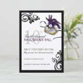 Masquerade Invitation Kaart (Staand voorkant)