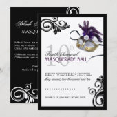 Masquerade Invitation Kaart (Voorkant / Achterkant)