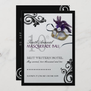 Masquerade Invitation Kaart