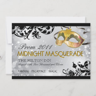 Masquerade Invitation Kaart